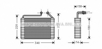 AVA QUALITY COOLING dwv047 -  Испаритель, кондиционер